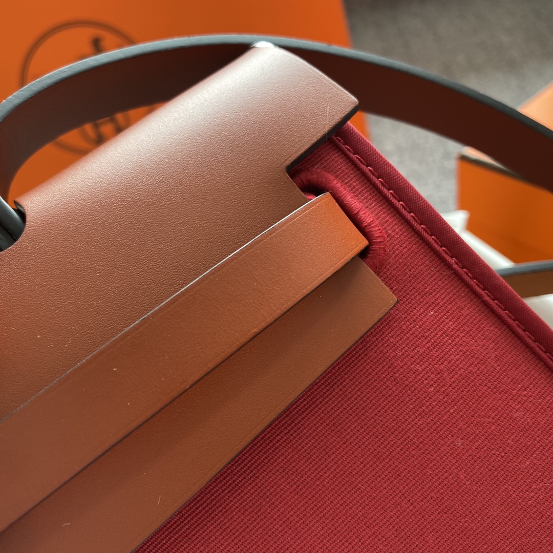 에르메스 에르백31 레드 브라운 은장